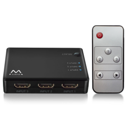 CONMUTADOR EWENT HDMI 3 PUERTOS 4K 30HZ USB MANDO A DISTANCIA