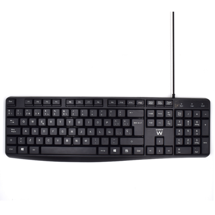 TECLADO EWENT BUSINESS ESPAÑOL ESCRITURA SILENCIOSA USB NEGRO