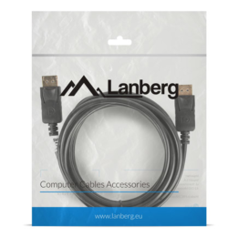 CABLE DISPLAYPORT LANBERG MACHO MACHO 4K 3M NEGRO