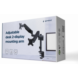 SOPORTE GEMBIRD PARA 2 PANTALLAS DE ESCRITORIO AJUSTABLE 17-32 HASTA 9 KG