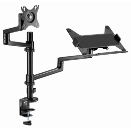 SOPORTE DE MESA GEMBIRD AJUSTABLE BRAZO PARA MONITOR Y BANDEJA PARA PORTATIL