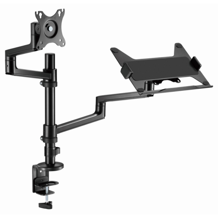 SOPORTE DE MESA GEMBIRD AJUSTABLE BRAZO PARA MONITOR Y BANDEJA PARA PORTATIL
