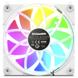 VENTILADOR NOX HUMMER EASYLINK ARGB BLANCO