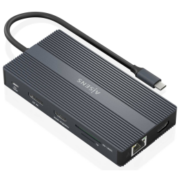 DOCK AISENS 12 EN 1 USB-C A 2xHDMI DP RJ45 4xUSB-A USB-C USB-C PD 20CM