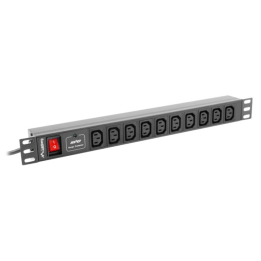 REGLETA LANBERG 1U 10A RACK 19 10X SOCKET NEGRO 2M