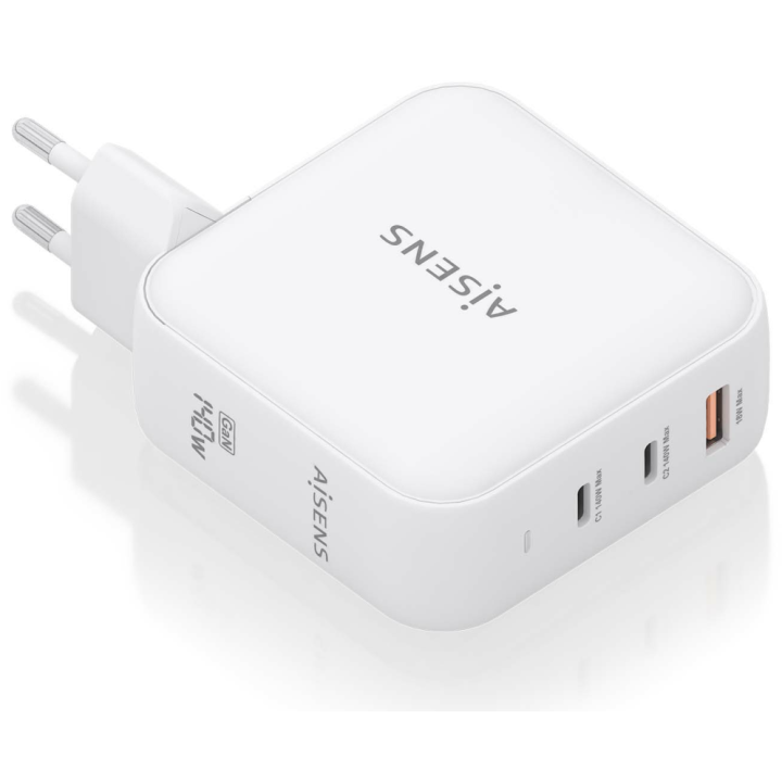 CARGADOR AISENS GAN 140W 2XUSB-C PD3.1 QC4.0 1XUSB-A QC3.0 BLANCO