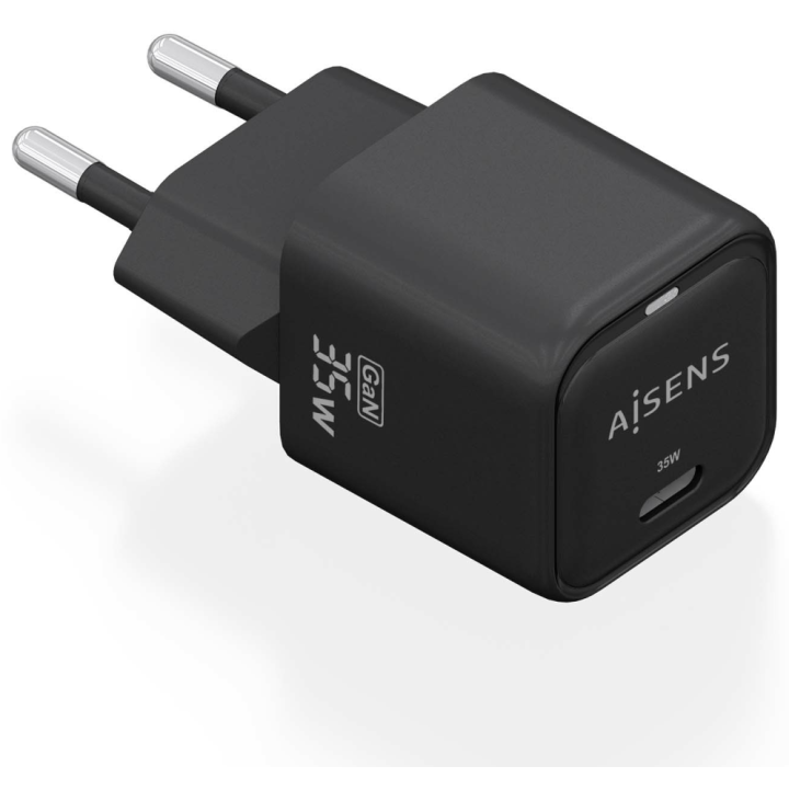 CARGADOR AISENS GAN 35W 1XUSB-C PD3.0 QC4.0 NEGRO