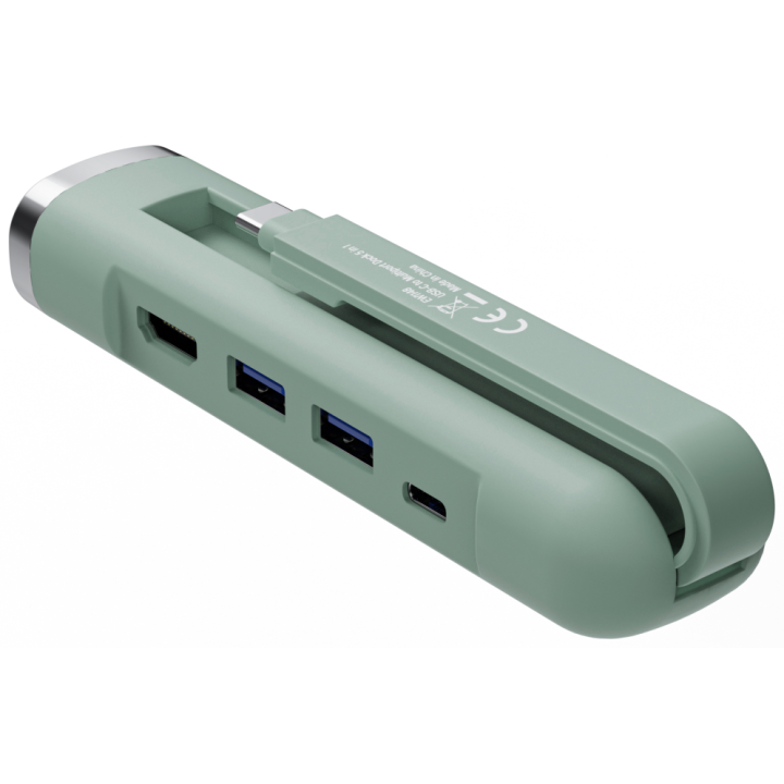 HUB EWENT USB-C Y USB-A MULTIPORT DOCK 5-1 HDMI VERDE