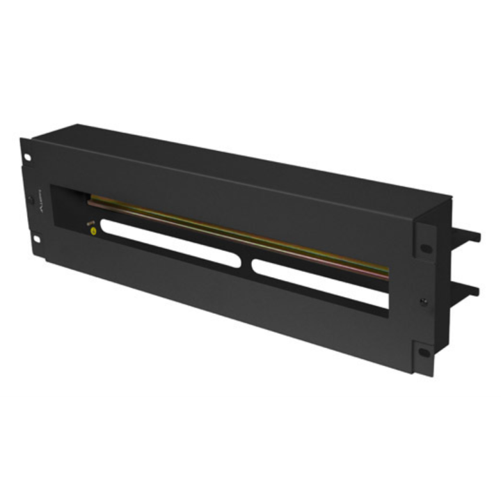PANEL LANBERG DE DISTRIBUCION DE TENSION 19'' 3U CON RAIL DIN TS-35 NEGRO