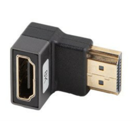 ADAPTADOR 8K LANBERG HDMI(M) A HDMI(H) ANGULO ABAJO ALUMINIO PLATA