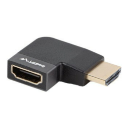 ADAPTADOR 8K LANBERG HDMI(M) A HDMI(H) ANGULO DERECHA ALUMINIO PLATA