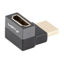 ADAPTADOR 8K LANBERG HDMI(M) A HDMI(H) ANGULO ARRIBA ALUMINIO PLATA