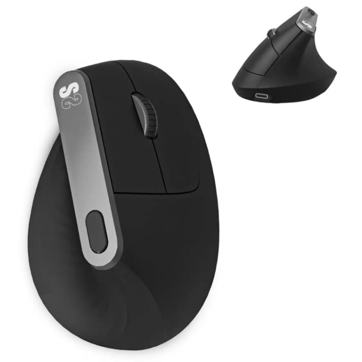 RATON ERGONOMICO SUBBLIM NATURE ERGO DUAL NEGRO BLUETOOTH BATERIA RECARGABLE