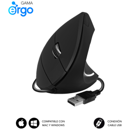 RATON SUBBLIM GLIDE VERTICAL ERGO BLACK USB