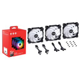 VENTILADOR CAJA XPG VENTO 120MM NEGRO RGB X3