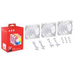 VENTILADOR CAJA XPG VENTO 120MM BLANCO RGB X3