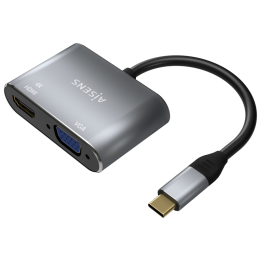 CABLE CONVERSOR AISENS USB-C A VGA/HDMI 4K GRIS 15CM