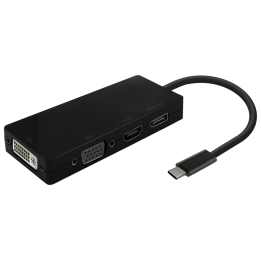 CABLE CONVERSOR AISENS USB-C A DISPLAYPORT/DVI/HDMI/VGA NEGRO 15CM