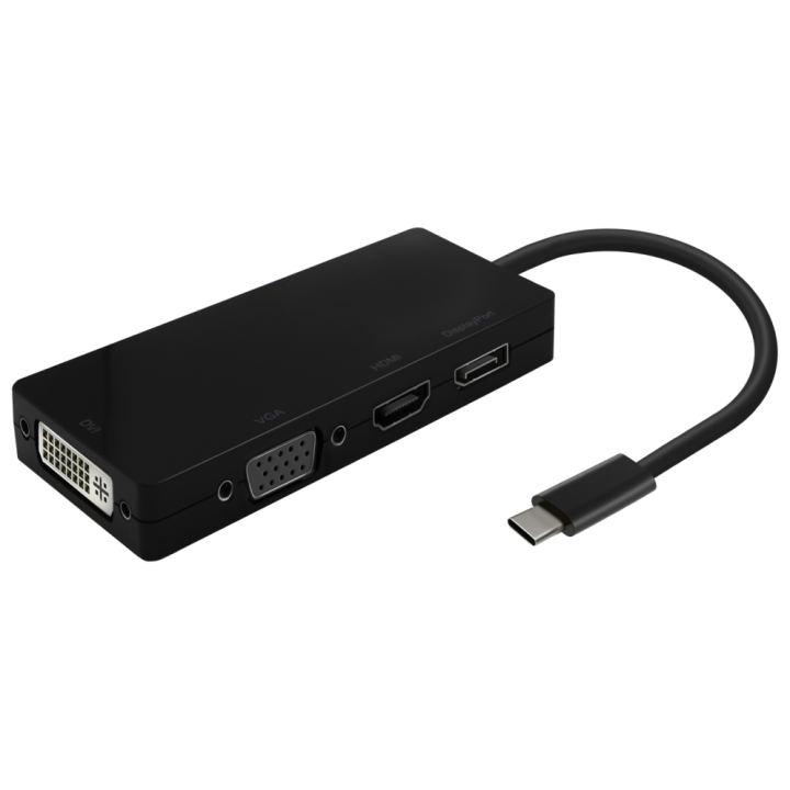 CABLE CONVERSOR AISENS USB-C A DISPLAYPORT/DVI/HDMI/VGA NEGRO 15CM