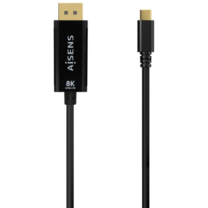 CABLE CONVERSOR AISENS USB-C A DISPLAYPORT 8K60HZ NEGRO 0.8M