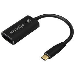 CABLE CONVERSOR AISENS ALUMINIO USB-C A DISPLAYPORT 8K60HZ NEGRO 15CM