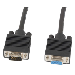 CABLE VGA LANBERG MACHO HEMBRA FERRITA NEGRO 1.8 M