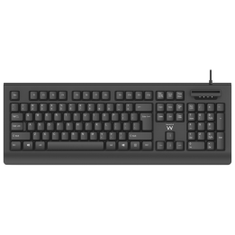 TECLADO EWENT CON LECTOR DNI QWERTY ES USB NEGRO