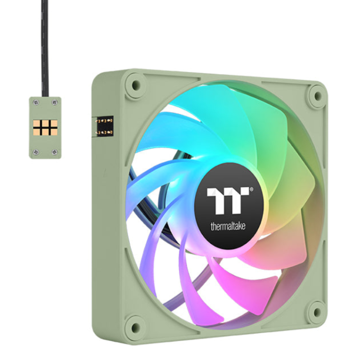 VENTILADOR INV MAGNETICO CAJA THERMALTAKE CT120 EX ARGB 3XVENT VERDE MATCHA