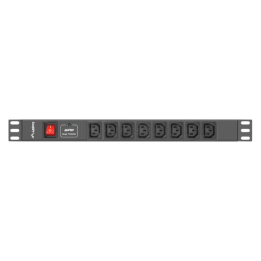 REGLETA LANBERG 1U 16A RACK 19 8X SOCKET IEC C13 NEGRO 2M
