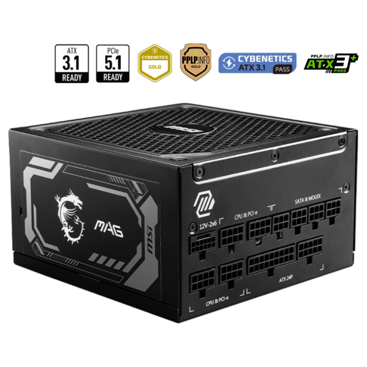 FUENTE ALIMENTACION MSI MEG A1250GL PCIE5 1250W 80 PLUS GOLD