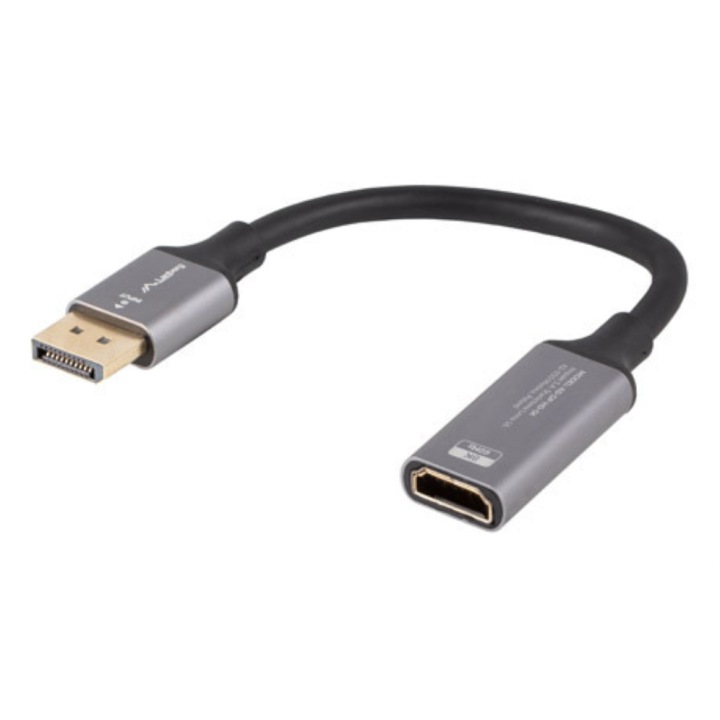 ADAPTADOR LANBERG 8K DISPLAYPORT MACHO/HDMI HEMBRA 20CM