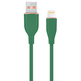 CABLE DE CARGA Y DATOS GEMBIRD DE SILICONA PREMIUM DE 8 CLAVIJAS 1,5 M VERDE