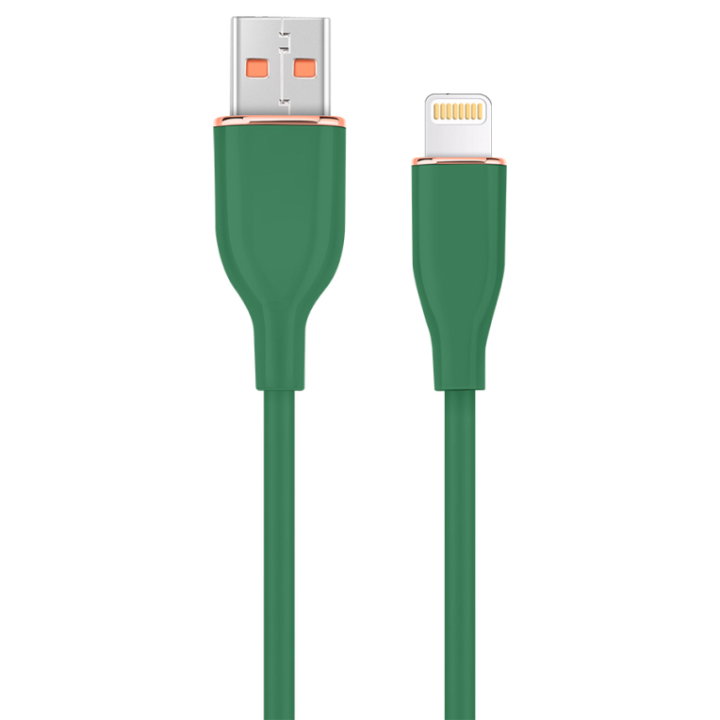 CABLE DE CARGA Y DATOS GEMBIRD DE SILICONA PREMIUM DE 8 CLAVIJAS 1,5 M VERDE