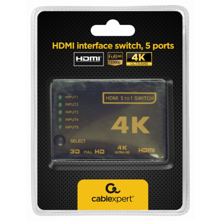 SWITCH HDMI GEMBIRD 5 PUERTOS