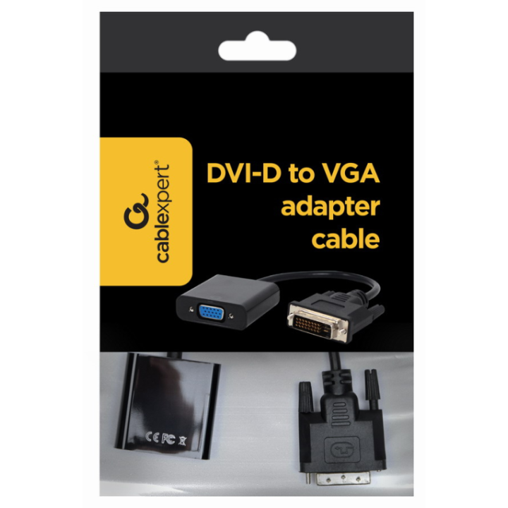 CABLE ADAPTADOR GEMBIRD DVI-D MACHO A VGA HEMBRA 15 PINES