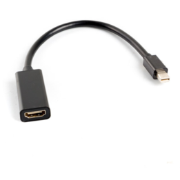 ADATADOR LANBERG MINIDISPLAYPORT MACHO/HDMI HEMBRA 20CM NEGRO