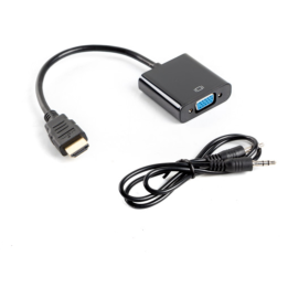 ADAPTADOR LANBERG HDMI MACHO/VGA HEMBRA+MINIJACK 3.5MM HEMBRA 20CM