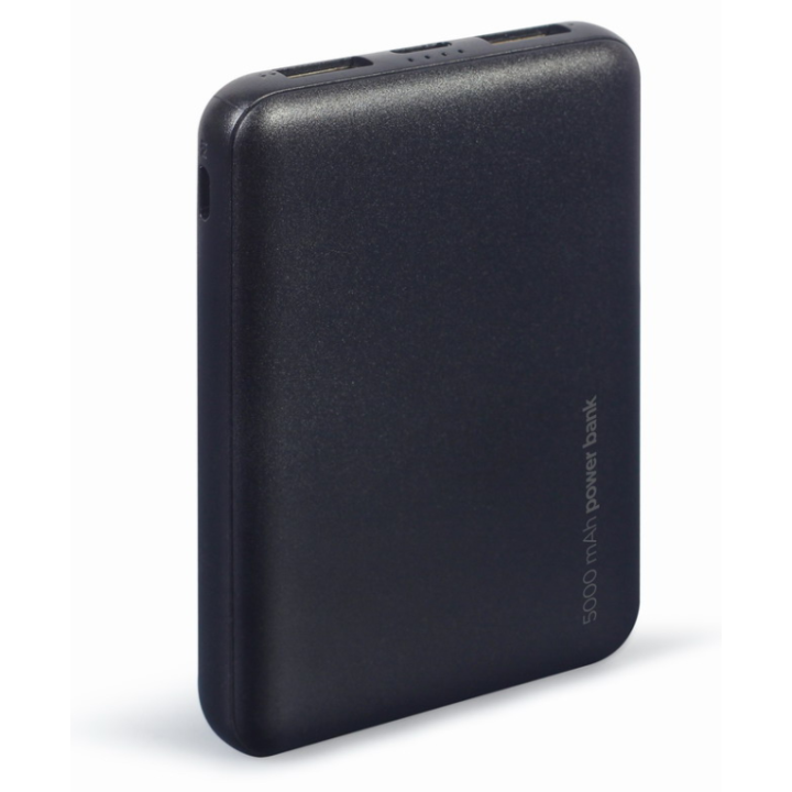 POWERBANK GEMBIRD 5000mAh 1x microUSB A 2x USB-A NEGRO