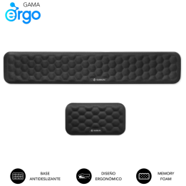 PACK SUBBLIM ERGO AIRPADDING - REPOSAMUÑECAS TECLADO Y RATON NEGRO