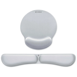 PACK SUBBLIM ERGO MEMORYFLEX -REPOSAMUÑECAS TECLADO Y RATON PLATA