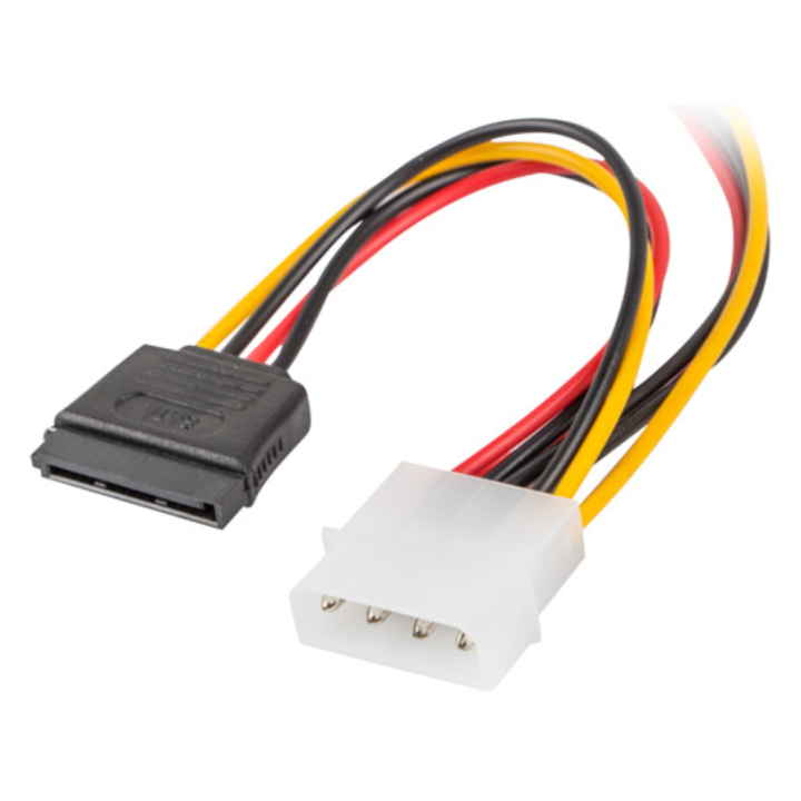 CABLE LANBERG ALIMENTACION MOLEX MACHO A 2X SATA HEMBRA 15 CM