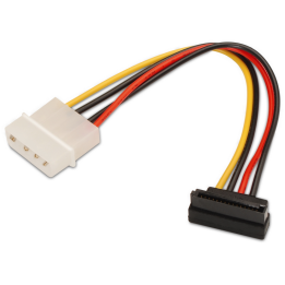 CABLE AISENS SATA ALIMENTACION ACODADO MOLEX 4PIN M-SATA/H 16CM