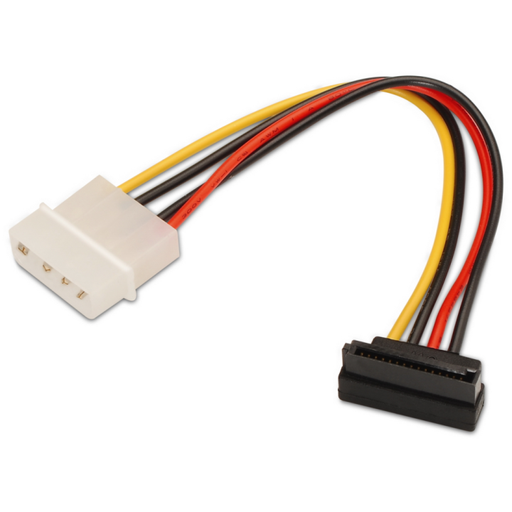 CABLE AISENS SATA ALIMENTACION ACODADO MOLEX 4PIN M-SATA/H 16CM