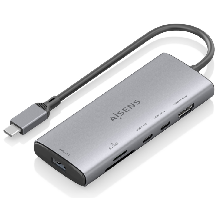 USB-C DOCK AISENS 6 EN 1 HDMI USB-A 10G 2XUSB-C 10G SD MICRO SD 20CM