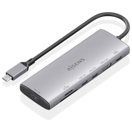 USB-C DOCK AISENS 7 EN 1 HDMI USB 10G 2XUSB-C 10G SD MICRO SD PD 100W