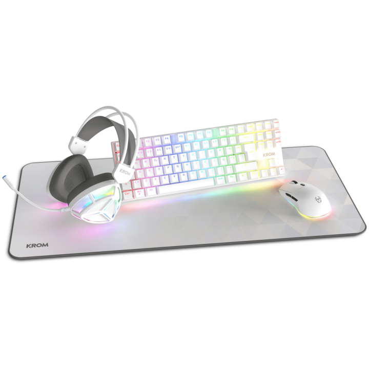 PACK KROM 4 EN 1 RGB KLASS GAMING COMBO BLANCO