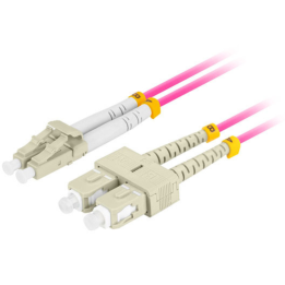 CABLE DE FIBRAOPTICA LANBERG 2M MULTI LC/UPC-SC/UPC DUPLEX OM4 LSZH 3.0MM VL