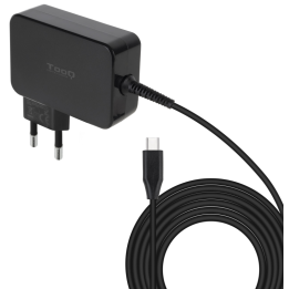 CARGADOR TOOQ PORTATIL GAN USB-C PD 100W NEGRO
