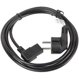 CABLE DE ALIMENTACION LANBERG SCHUKO CEE 7/7 A IEC320 C13 ACODADO 3M