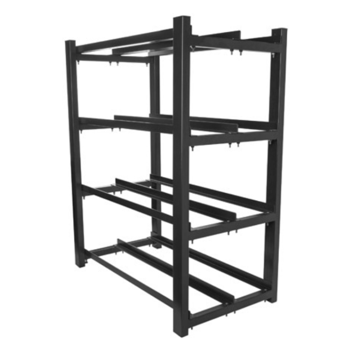 ESTANTERIA LANBERG BATERIAS UPS 830X454 2 FILAS 4 NIVELES 8 MARCOS FLAT PACK BK